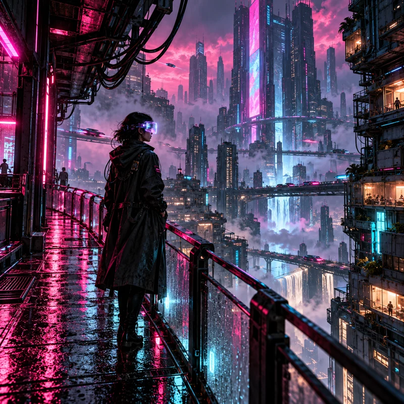 サイバーパンクのAI生成参考画像