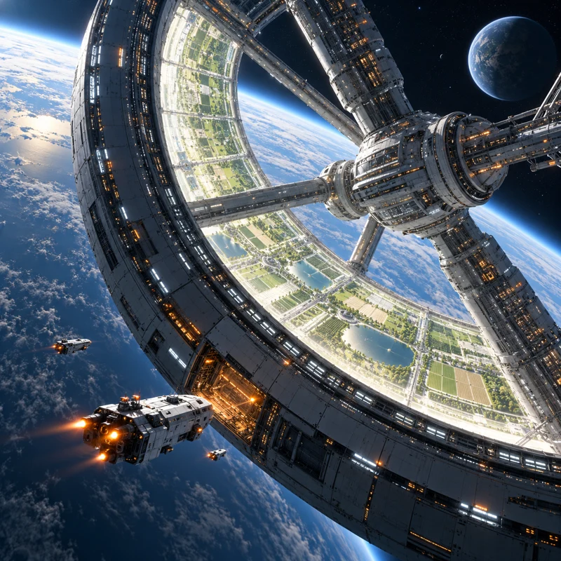 宇宙SFのAI生成参考画像